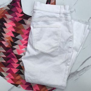 Cropped white jeans (LOFT, size 10)